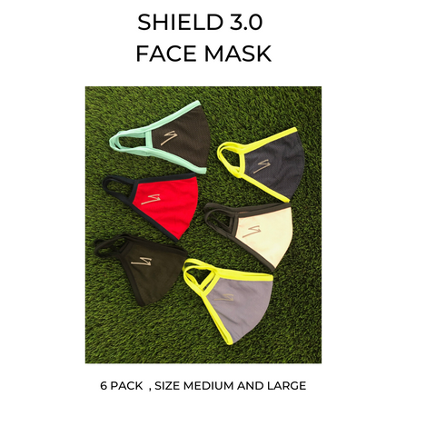 Shield 3 Face Mask ( 2 Ply)  - 6 pack